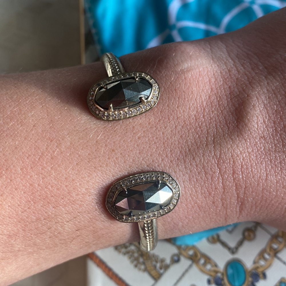 Vintage Kendra Scott Lux Pave Gold and Pyrite Elton Bracelet